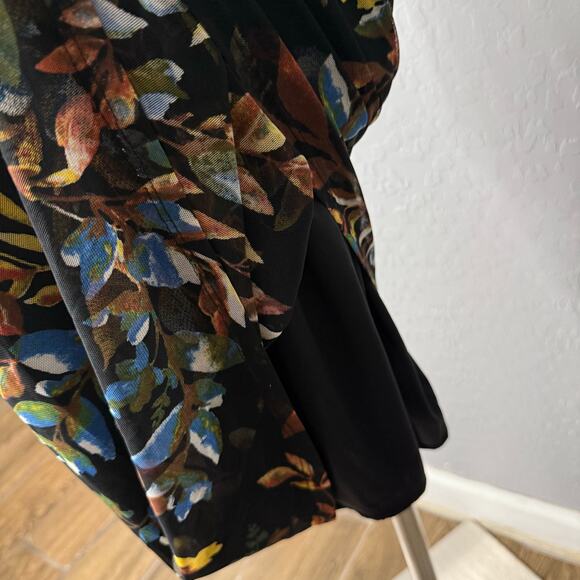 Connected Apparel Long Sleeve Mesh Wrap Midi Dress, Spice, 12 - Picture 5 of 6